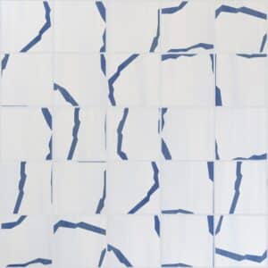 14 Pannello con Fughe Bianco e Blu