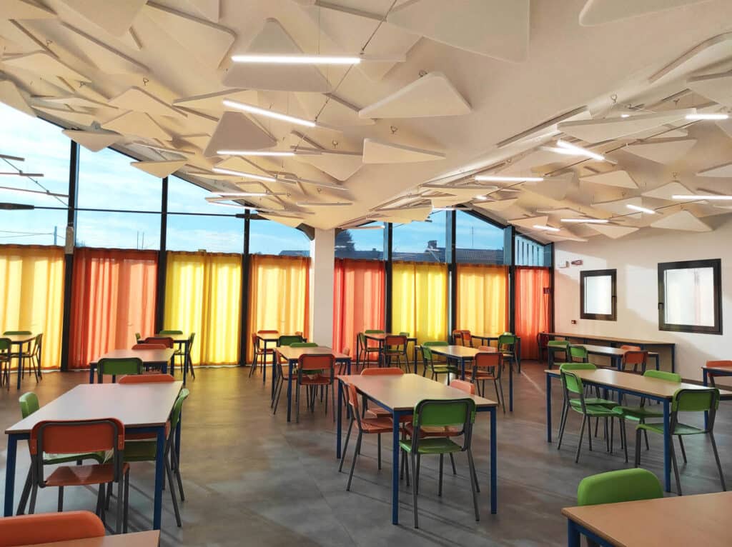 Acoustics design schools triangular Ecoplan